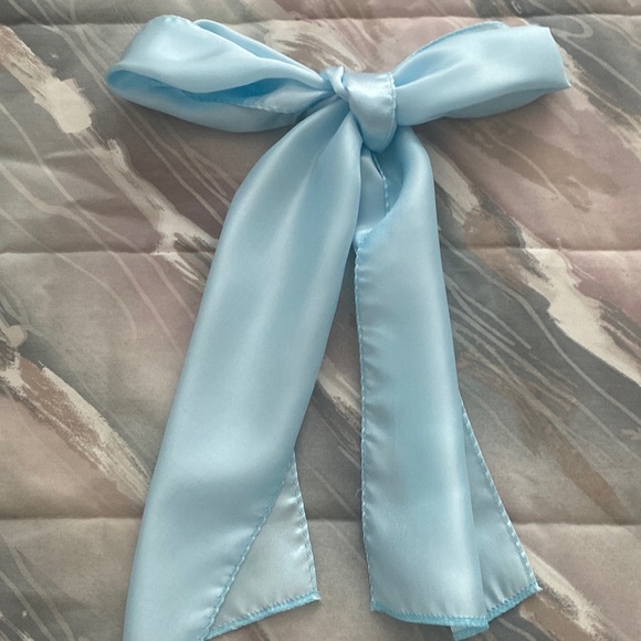 Accessories - Satiny feel bag twilly or scarf. Blue. 54 in long